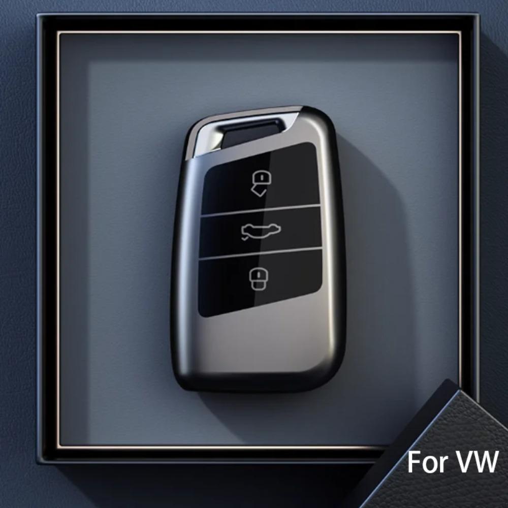 Tytanowy Szary do VW Volkswagen Magotan Passat B8 Skoda Superb Kodiaq A7 Etui Pokrowiec Uchwyt Brelok Akcesoria do Kluczyka Samochodowego