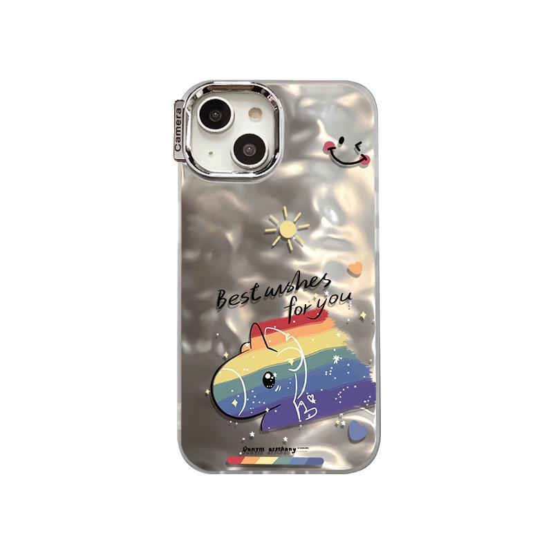 Water Ripples Rainbow Is Suitable for Apple 16promax Mobile Phone Case IPhone 15 All Inclusive 14/13 Couples 12/11
