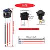 12V/20A LED Light Boat Switch Round Cat-eye Car Modified Switch PlugSpring With Wire