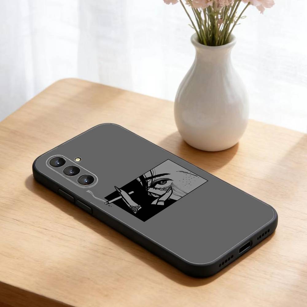 

Illustrative Collage Style Phone Case For Samsung Galaxy A73,21,22,32,71,53,52,51,80,5G Soft Black Cover Samsung a30 a20