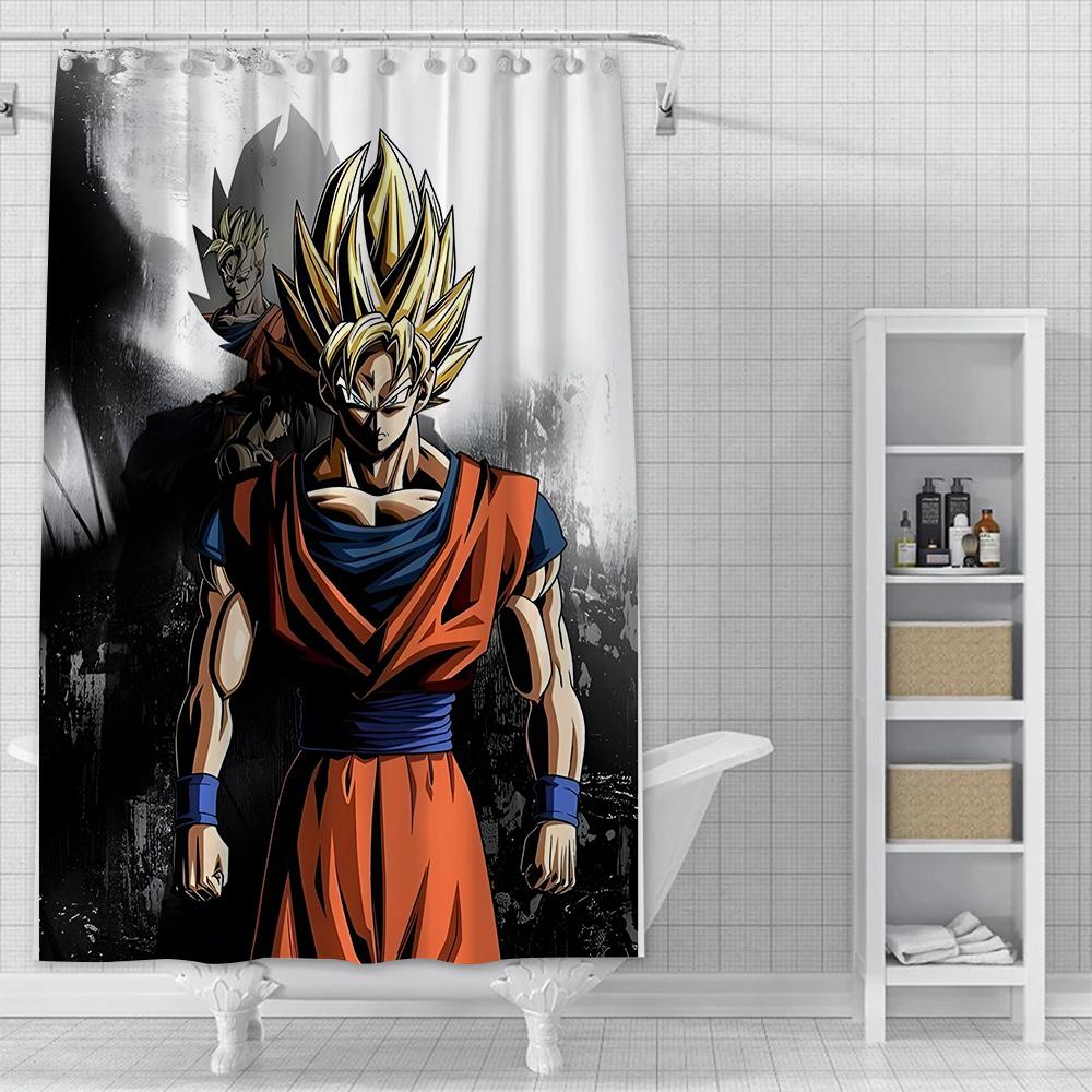 Shower Anime For G-Gokus Curtain Waterproof Polyester Fabric Paint Colorful Bath Curtains Home Bathroom Decor Curtain With Hook