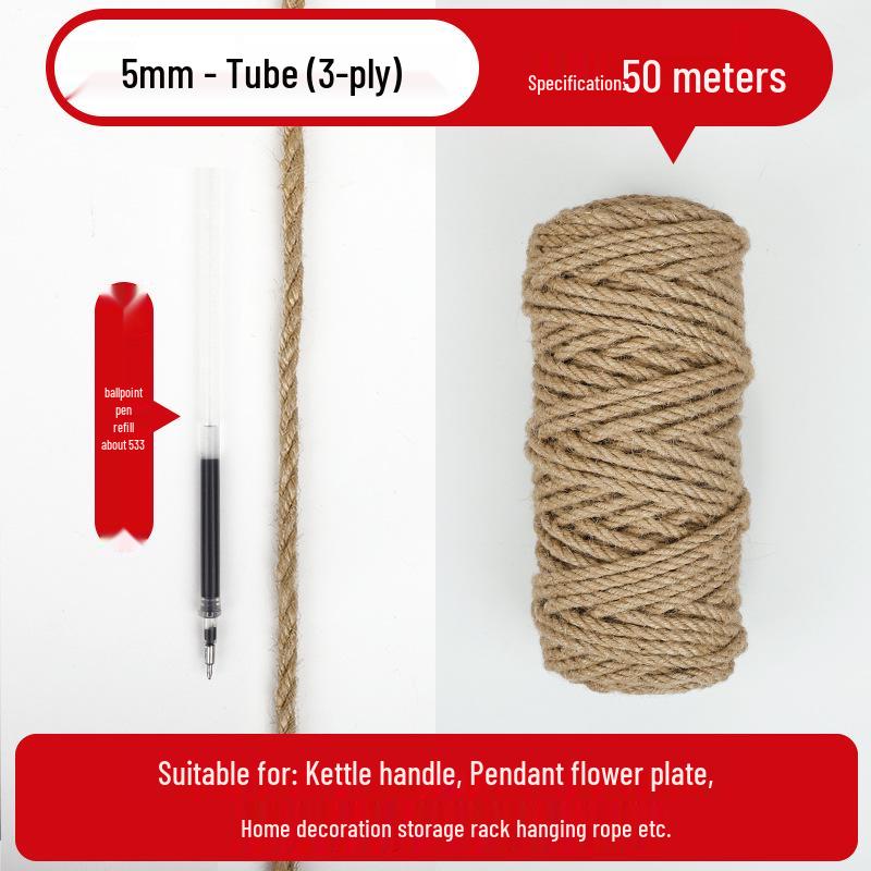 Hemp Rope: Handmade Thick String for DIY Weaving, Cat Scratching, Photo Wall Decor