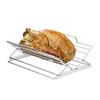 1/2Pcs Adjustable V-Shaped Chicken Roasting Rack Non-Stick Stainless Steel Foldable Roasting Stand Travel Grill Accessories