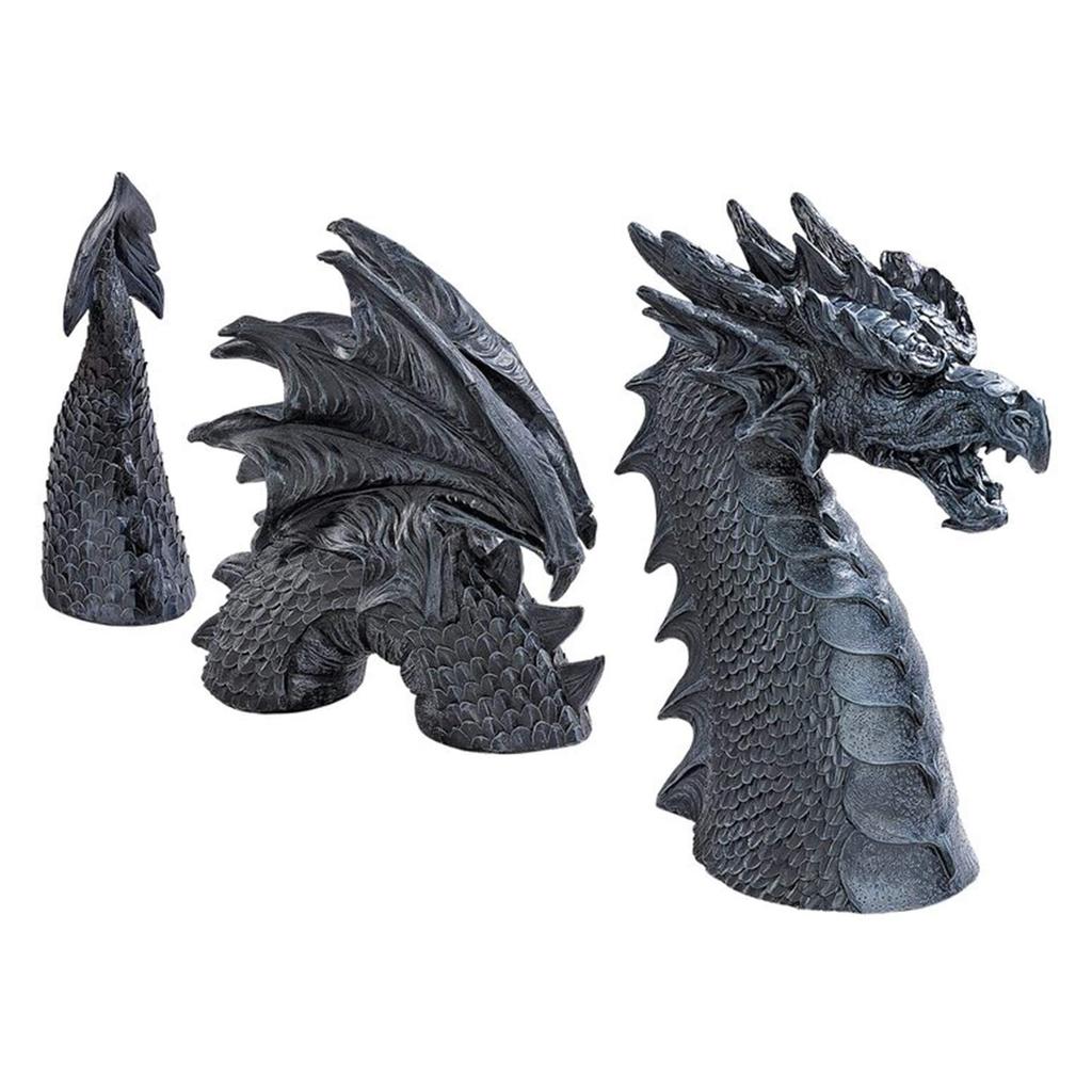 Buy Gothic Dragon Statues Fantasy Animal Dragon Figures Art Garden ...