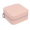 Portable Jewelry Box PU Leather Travel Jewelry Organizer Storage Case with Mirror Velvet Lining for Women