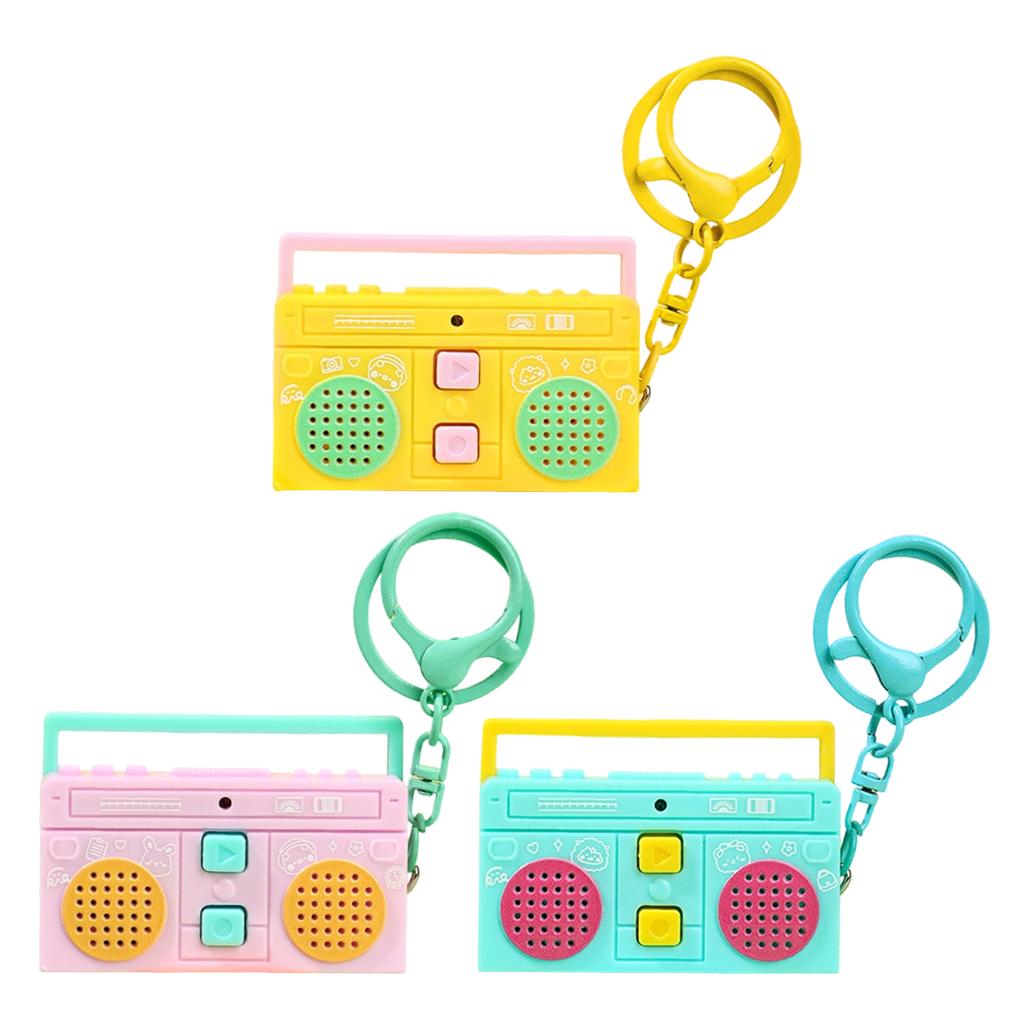 Mini Recording Keychain with Button Control Function Portable Design Plastic Material for Various Recording Needs