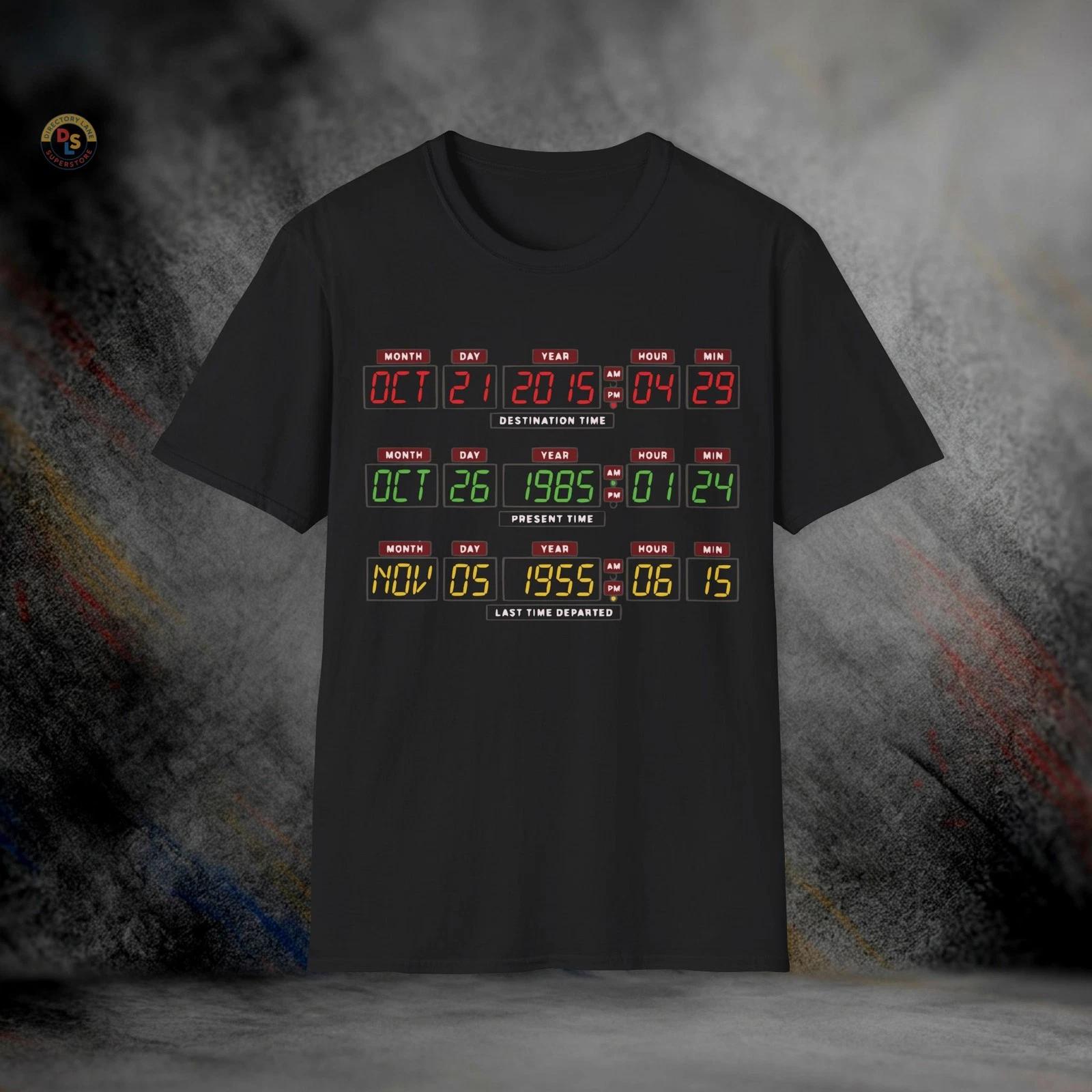Time Machine Back to the Future T-Shirt | Softstyle Tee XXL