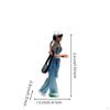 Hat Girl Miniature Figurine Highly Detailed Sand Table Person Model Realistic Design 1/64 Scale