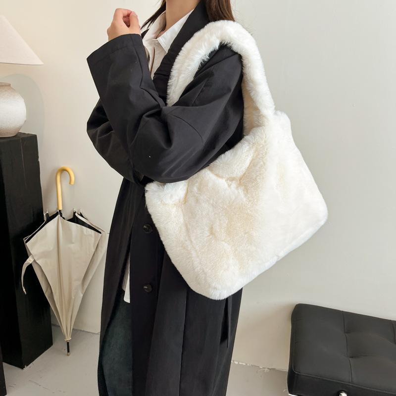 Plush Bag, Cherry Bag, Cute Girl Handbag, Imitation Wool New Shoulder Bag.