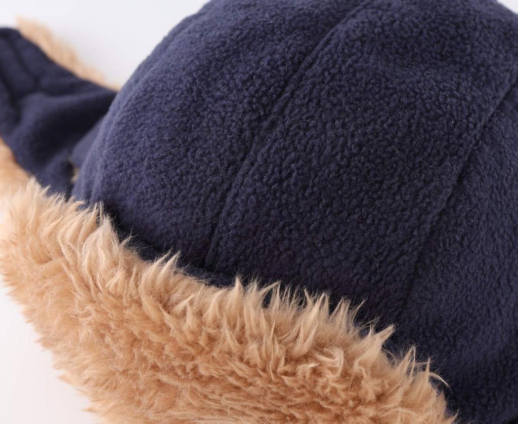 Conectaile Toddler Kids Winter Warm Hat with Ear Flaps for Outdoor Activities and Cold Pilot Cap for Navy Blue Weather, Boys, Skiing,