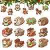Gingerbread Animal Wooden Ornaments Cookie-Inspired Christmas Tree Hanging Pendants Festive Party Decoration