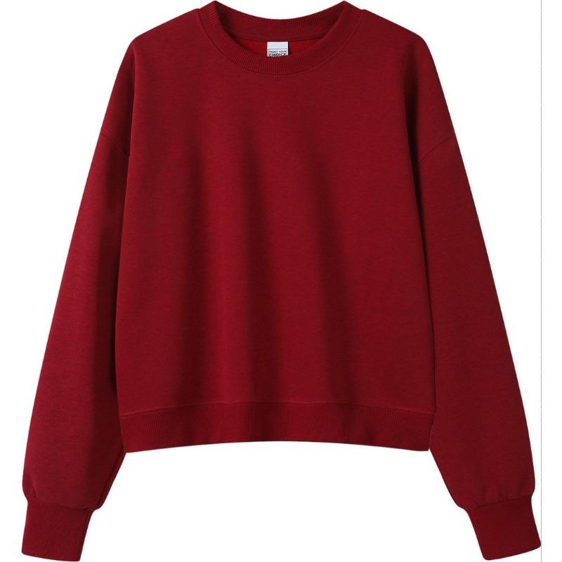 

Новинка начала осени, женская одежда из чистого хлопка, короткий свитер с круглым вырезом, простой кардиган-жакет для женщин 3XL