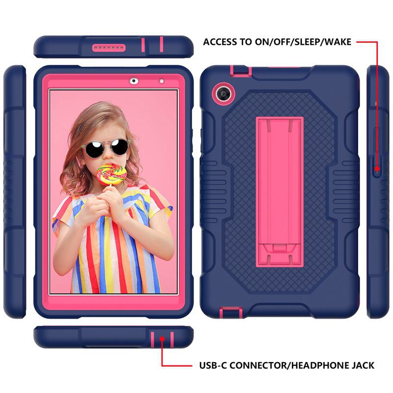 Huawei T8 Tablet Protective Cover with Stand, Shockproof Silicone Shell