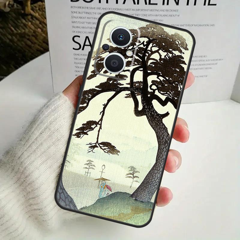 Ukiyo-e Japanese Style Art Case For OPPO Reno 11F 10 Pro 4 5 6 7 8 Lite 4Z 5Z 8T OPPO Find X6 X5 Pro X2 X3 Neo Cover