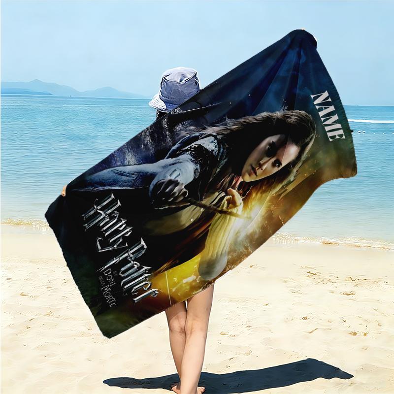 Personalized "Nighttime Magic Adventure" Beach Towel Microfiber Beach Towel Thin Absorbent for Beach Swimming Yoga Bath Sports. 0910357