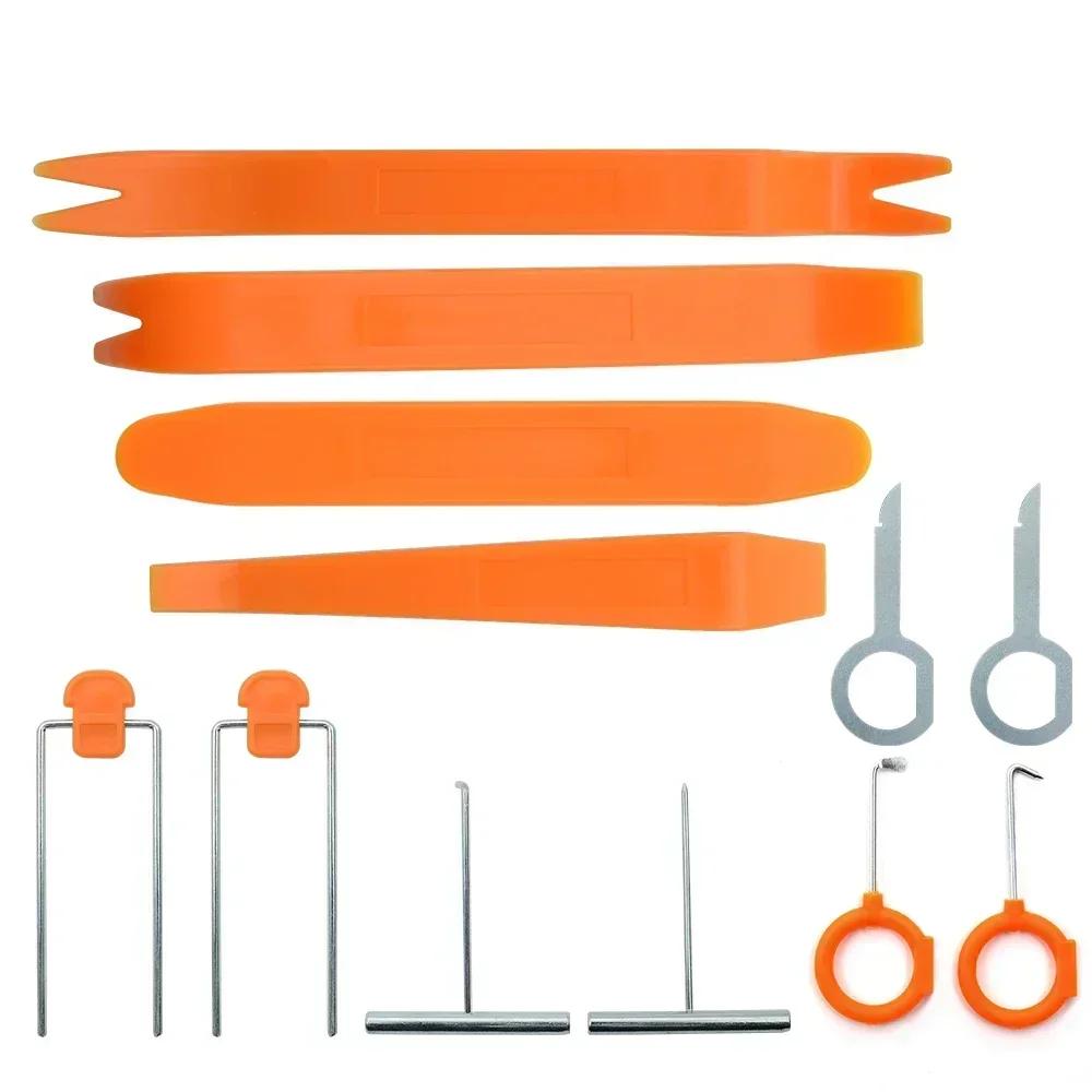 1/4/12 Pcs Car Removal Tool Car Radio Door Clip Panel Trim Dash Auto Radio Removal Pry Tool Automobile Interior Disassemble Kit