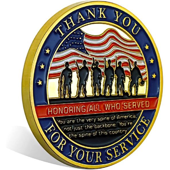 Thank You for Your Service Military Appreciation Challenge Coin Pack of 5