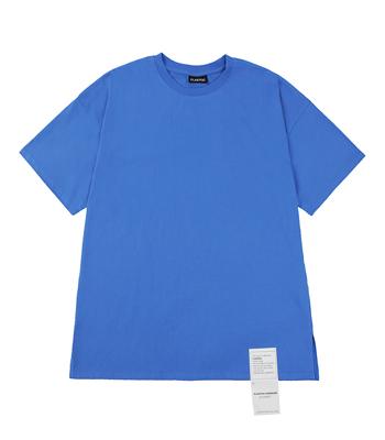Plastic Signature Label T-Shirt / Vintage Blue Neon Blue