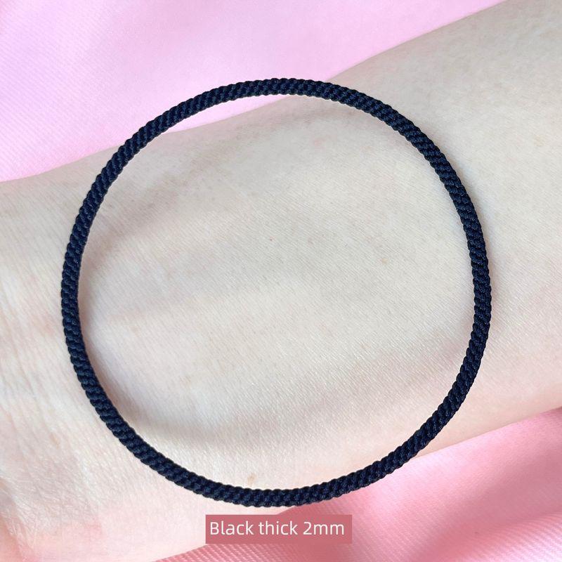 

2 мм Ультратонкий Бесшовный Браслет Плетеный Браслет из Красной Веревки Мужской Простой Браслет Ультратонкий Ультратонкий Красный Ремешок Женский 15.5cm Black 2mm thick