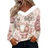 Long Sleeve Shirts For Women Cute Tops Christmas Prints Tees Blouses Casual Plus Size Basic Tops Pullover