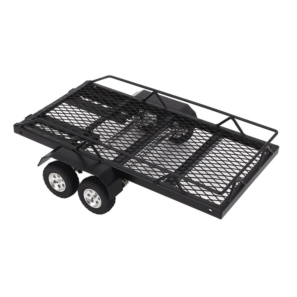 Dual Axles 1 24 Scale RC Trailer for Hauling Behind Cars for SCX24 for FCX24 RC Crawler Upgrade Parts