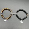 Fashionable Beaded Bracelet Set Magnetic Cute Heart Parents Bracelets Perfect Gift for Loved Ones Comfortable to Wear