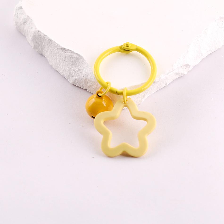 Korean Style Sweet Acrylic Star Keychain Pendant with DIY Perler Beads