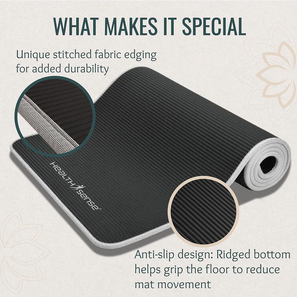 Yoga Mat for Women & Men | Exercise Gym Mat TPE Material, Anti-Slip Design, 5mm Thick, Dual Color