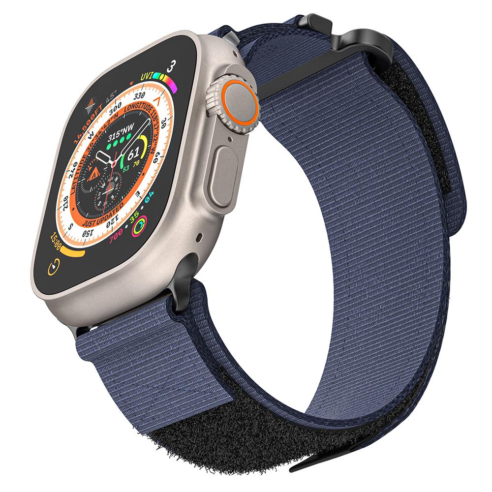 

For Apple Watch 10 46mm/Ultra 2/Ultra 49mm/9 8 7 45mm/SE (2023) SE (2022) SE 6 5 4 44mm/3 2 1 42mm Watch Band Nylon Strap Navy Blue