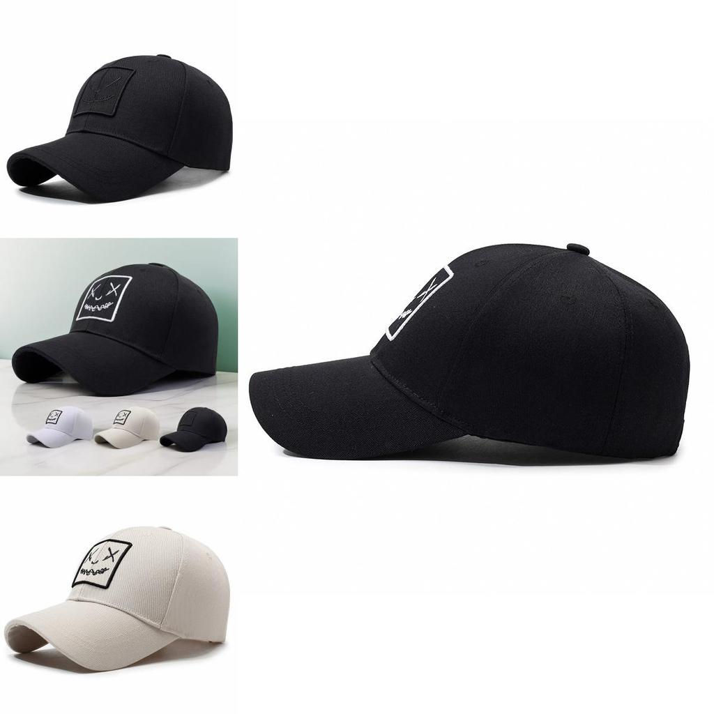 Embroidered Face Expression Baseball Hat With Sunshade For All Seasons And Adjustable Fit