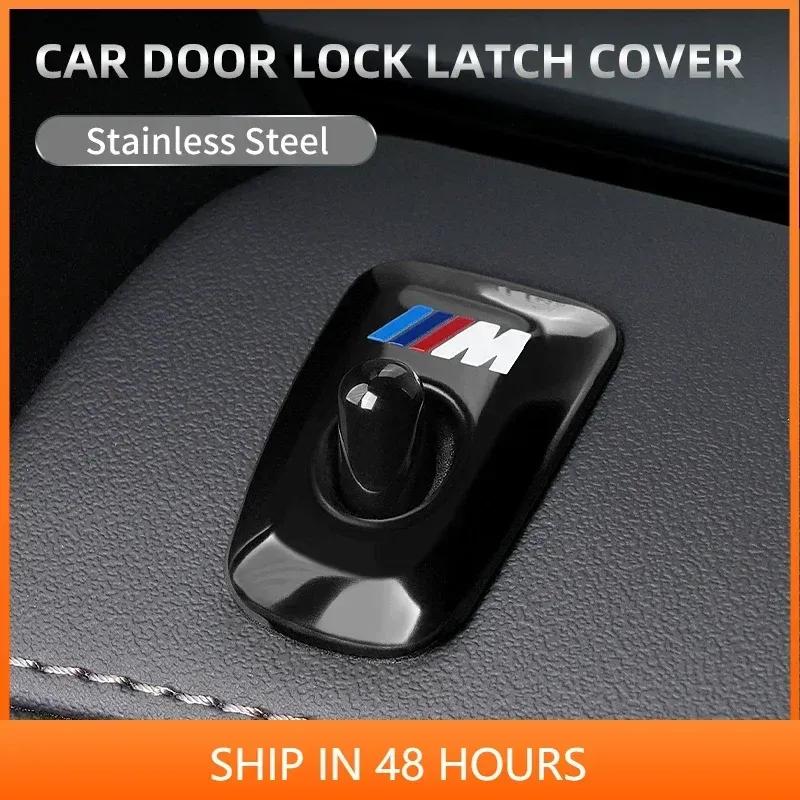 -4PCS Car Door Lock Latch Metal Auto Door Lock P Cover Front Rear Door Lock Knob Stickers Accessories For BMW X5 G05 -202