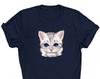 Cute Grey & White Cat T-and Kids Tshirt Modern Image of Cute Cat T-and Kids Tshirt