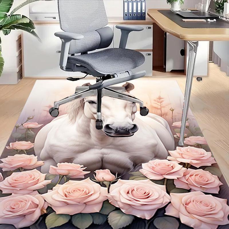 1 Stück Pferd Blumen Extra Groß Rutschfester Boden Teppich, Büro, Familie, Studio Großer Flächenteppich Innen Teppiche, Auffälliges Statement Stück