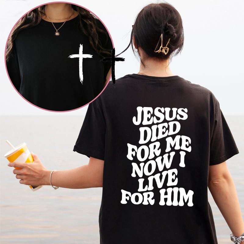 T-shirt da donna con stampa di lettere "Living Proof of A Loving God" Abbigliamento cristiano ispiratore Manica O-collo Vestiti estetici