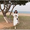 New Summer Short-sleeved Dress, Korean Casual and Laid-back Style T-shirt Dress, Loose Large-sized Over-the-knee Long Dress