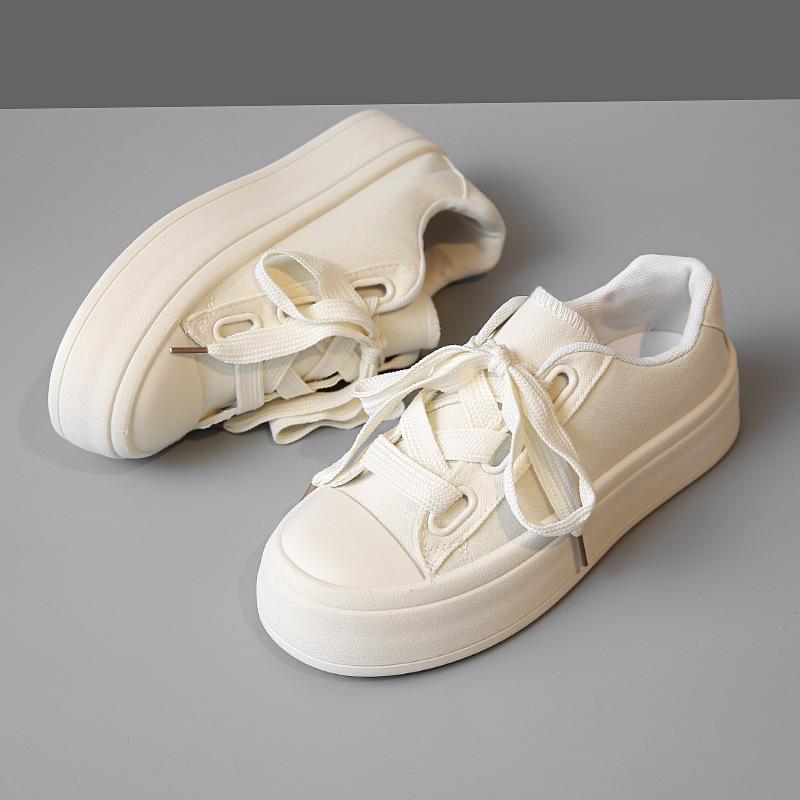With skirt canvas shoes women's summer new explosive casual versatile student women's shoes thick baseplate shoes