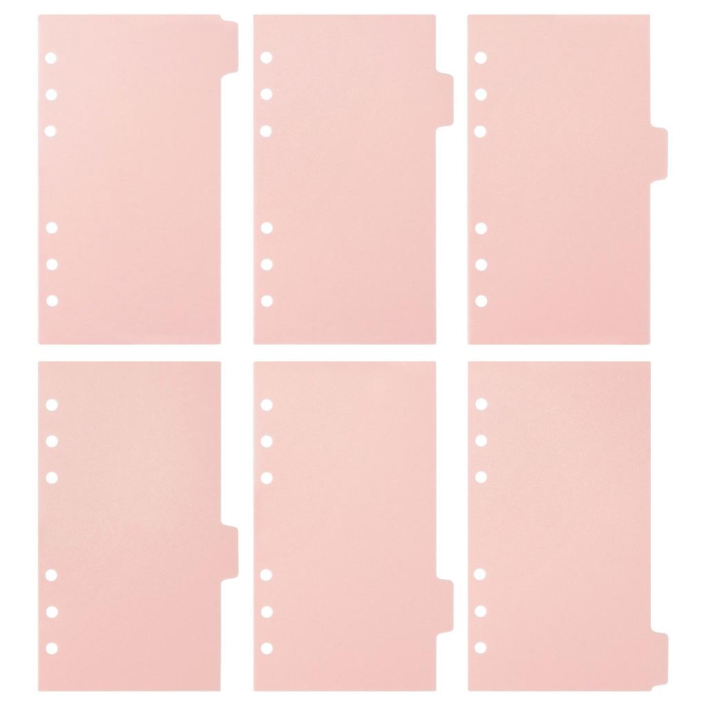 A5 A6 Transparent Paper Index Divider 6 Holes For Binder Planner Notebook Stationery Notebook Paper Divider Accessories