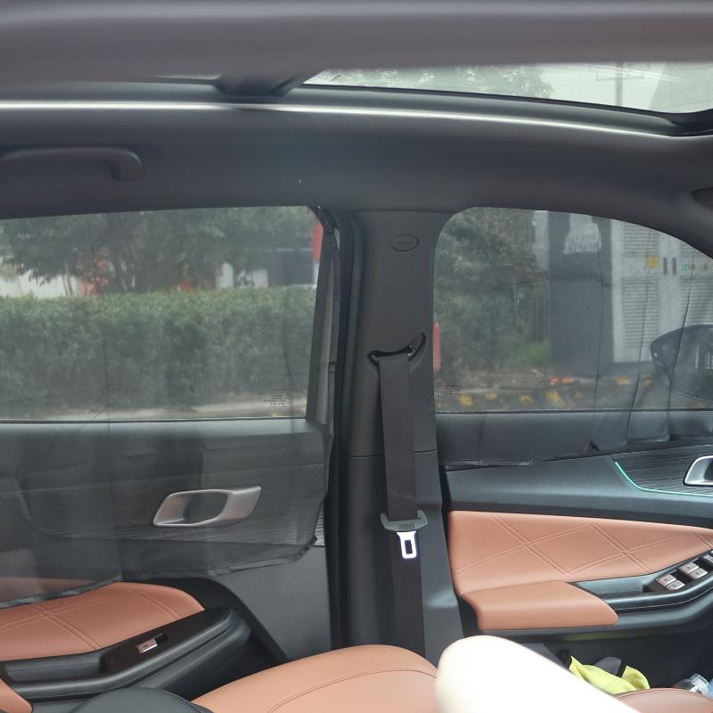 Magnetic Car Sunshade Universal Foldable Unobstructed View Nylon Mesh Curtain with Strong Magnets UV Protection Window Sunshades