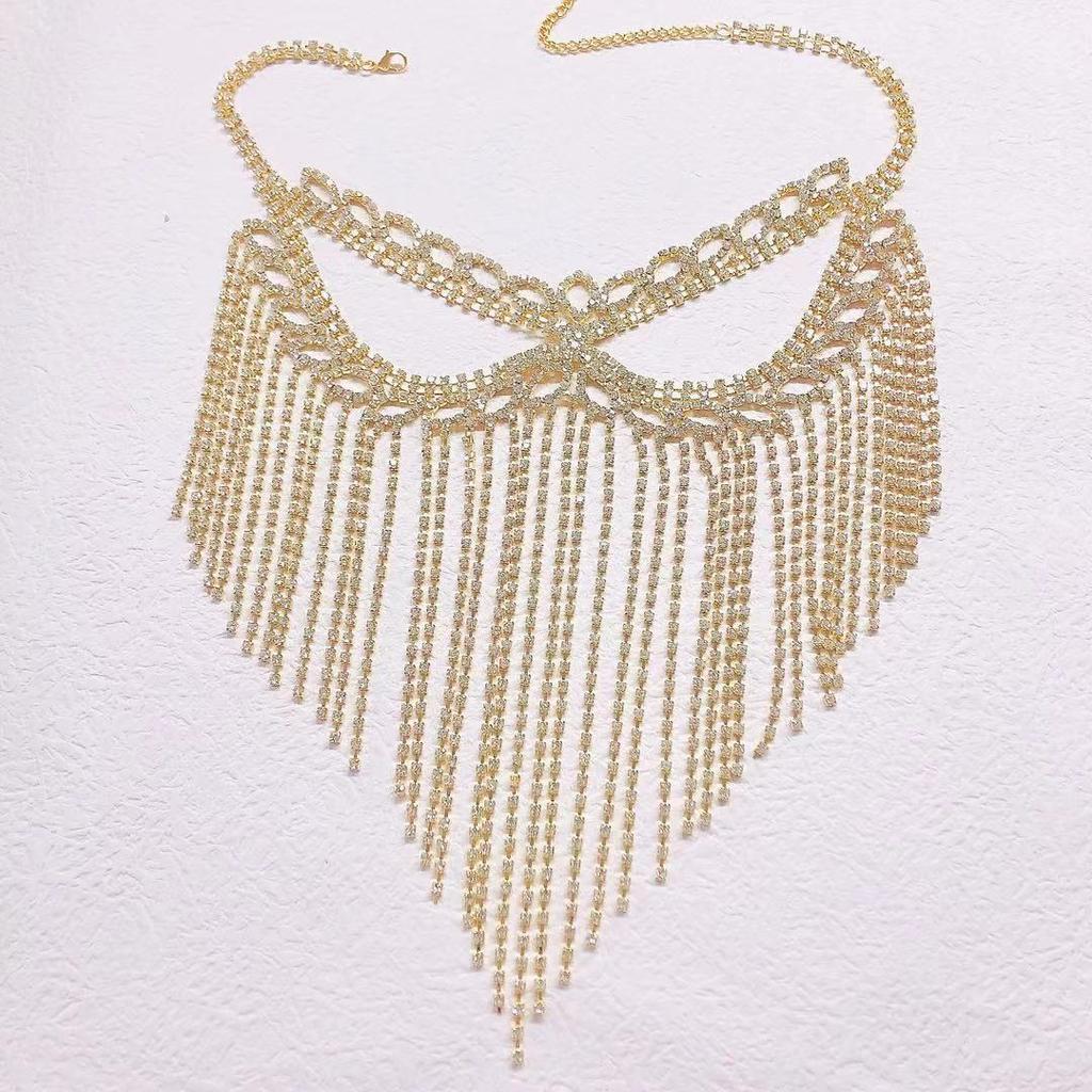 Fashion Charming Rhinestone Tassel Veil Masks for Women Bohe Face Jewelry Chain Masquerade Dance Party Sexy Costume Accessories