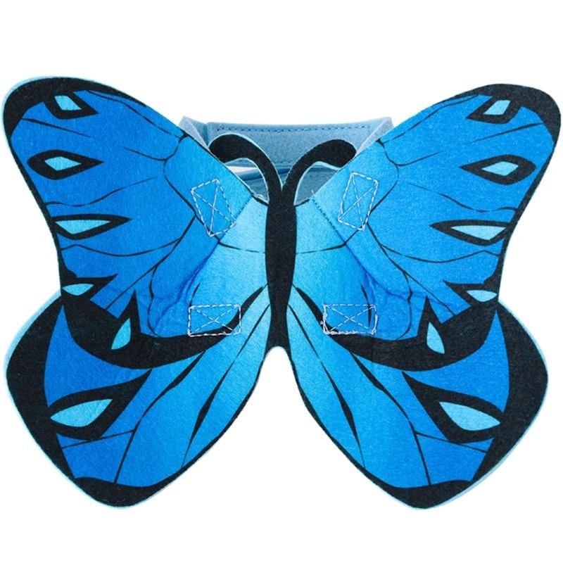 

Dog Colorful Butterfly Cosplay Costume Wing Soft Comfortable Cloth Dropshipping синий