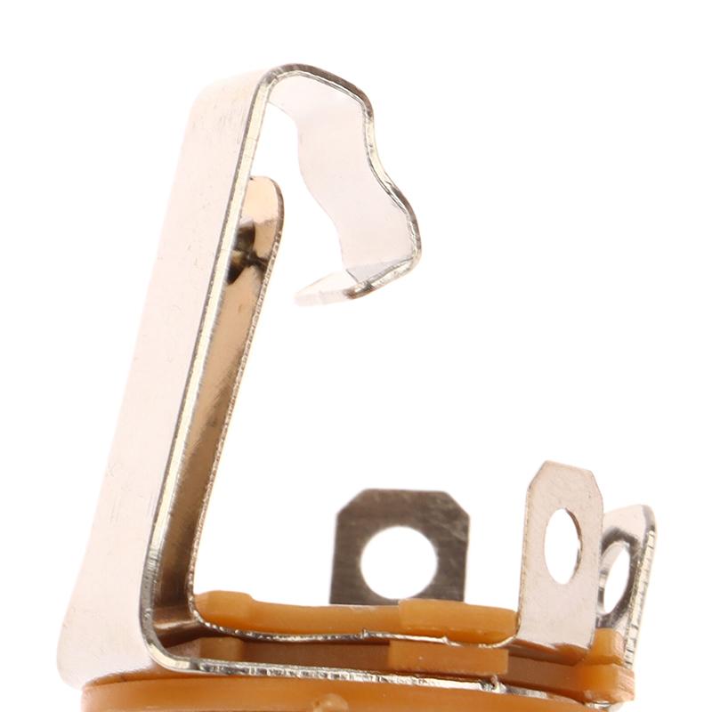 6.35 6.5 Mono Audio Cable Jack Plug Chassis Solder Adapter 5Pcs 6.35Mm 2 Pin Pole 1/4" Female Panel Mount Power Socket Connector