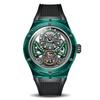 BONEST GATTI Men's Watch New Model Transparent Crystal Case Automatic Mechanical Wristwatch High-End Luxury Rubber Strap sport