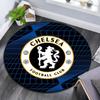 Chelsea FC Bedruckter Runder Teppich, Rutschfester Waschbarer Kreis-Teppich für Wohnzimmer Schlafzimmer Spielzimmer, Sportfan Deko, Feiertags-Geburtstagsgeschenk