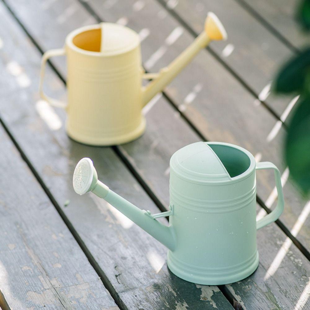 Simple 2L Plant Sprinkler Kettle Plastic Long Mouth Watering Pot with Detachable Spray Head Watering Can Garden Tool