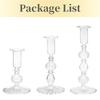 3Pcs Glass Candle Stick Holder Crystal Flower Vase Home Decoration for Table Centerpiece Wedding Party Christmas Decorations