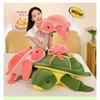 Adorable Green Turtle Plush Pillow Ultra-soft Pp Cotton Stuffed Animal Toy For Kids