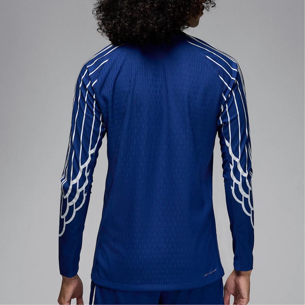 Air Jordan Paris Saint-Germain 2024/25 Match Fourth Dri-FIT ADV Soccer Authentic Long-Sleeve Jersey Blue Void/Phantom/Phantom Men Tops HJ7322-493