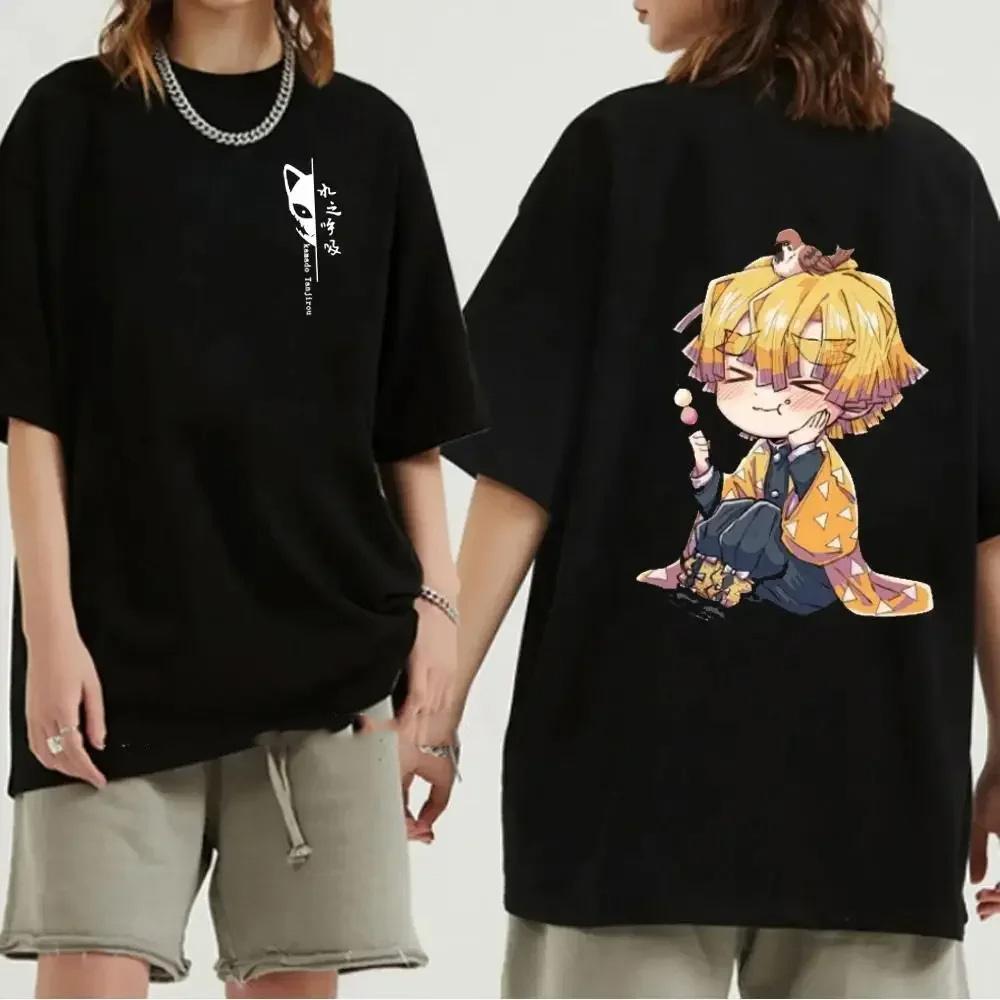 Japanese Anime Demon Slayer Graphic Print Men T-Shirt Fashion O-Neck Short Sleeve Plus Size Womens T Shirt Men Tees Tops 70912