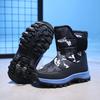 Kids Winter Snow Boots Boys Girls Thick Insulated Ankle With Non-Slip TPR Sole Waterproof Synthetic Leather