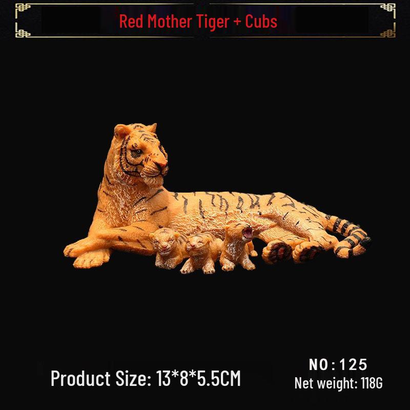 Realistic Wild Animal Toy Set: Large Tiger, Saber-toothed Tiger, Bengal Tiger for Kids' Play